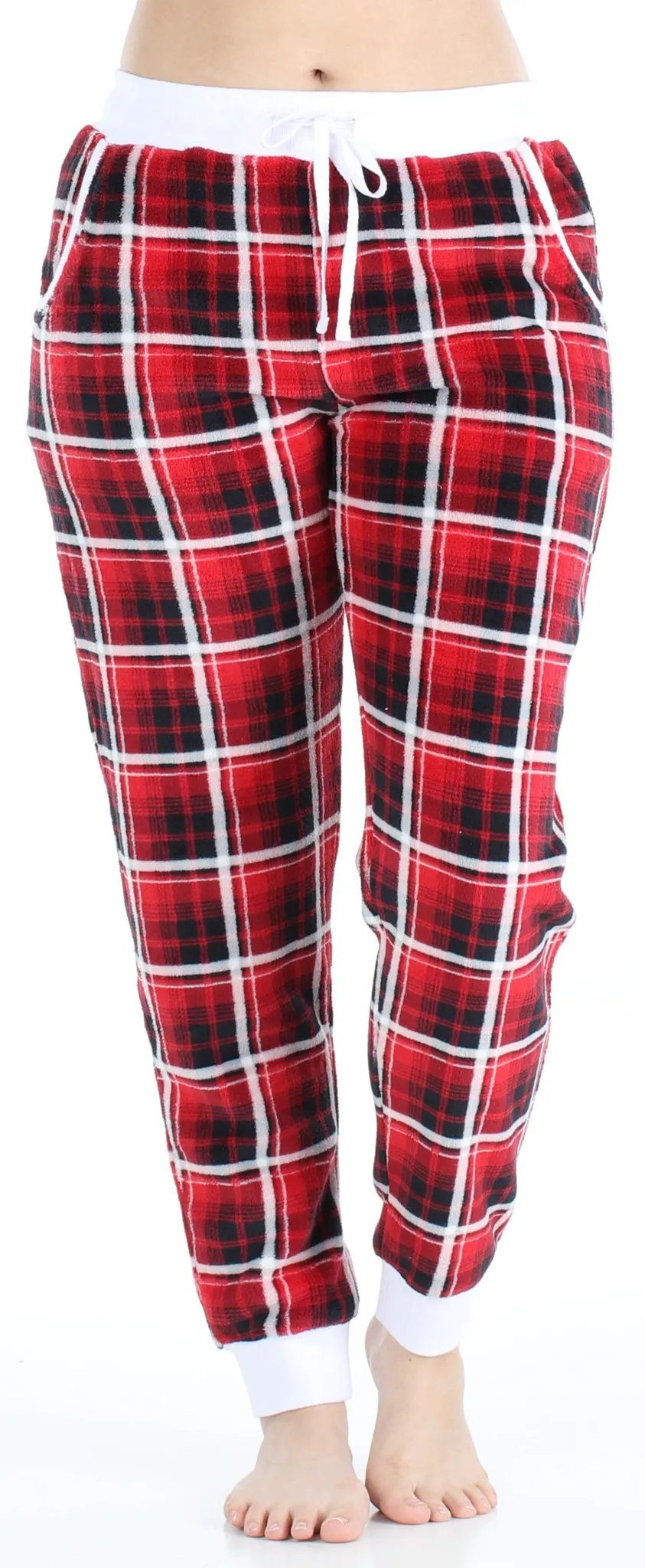 Frankie & Johnny Women’s Plush Fleece Lounge Pajama Pants with Pockets